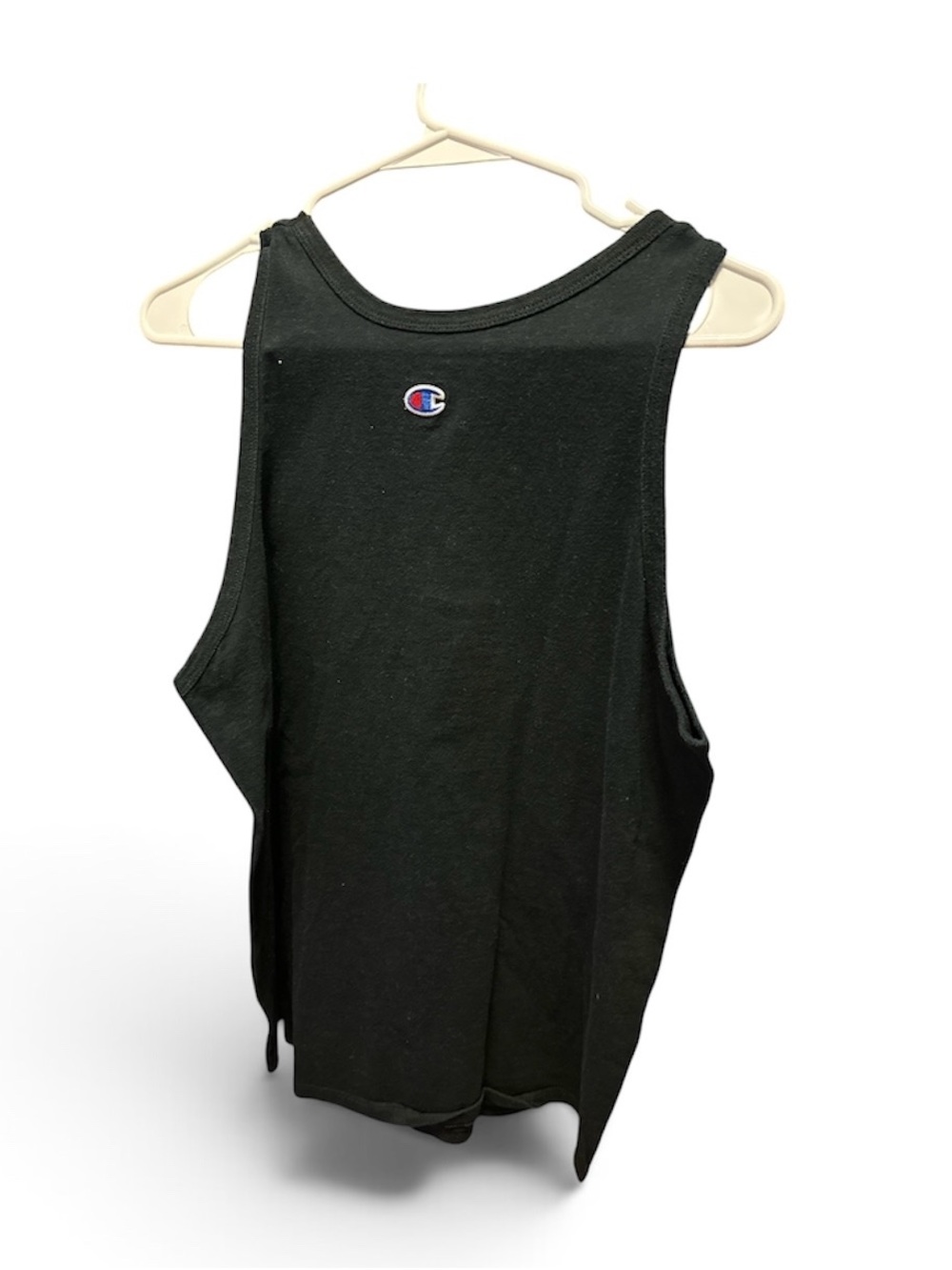 Champion Black Tank Top with Small Back Logo